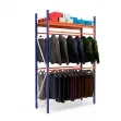 Picking garment rack with load and extra shelf