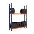 Picking Tyre Rack in blue and orange
