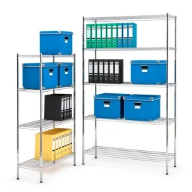 Chrome/Black Wire Shelving Unit Chrome/Black Wire Shelving Unit